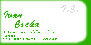 ivan cseka business card